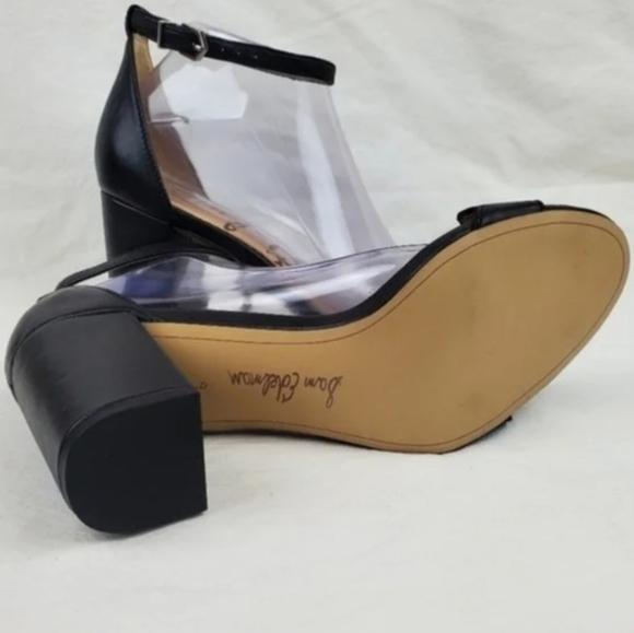 Sam Edelman Odila black leather chunky heel sandals size 9M - Picture 7 of 10